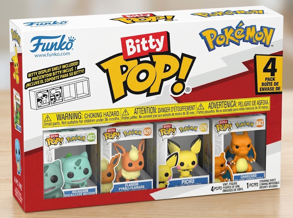 Funko Bitty POP! Pokémon - Pack de 4 Figurines