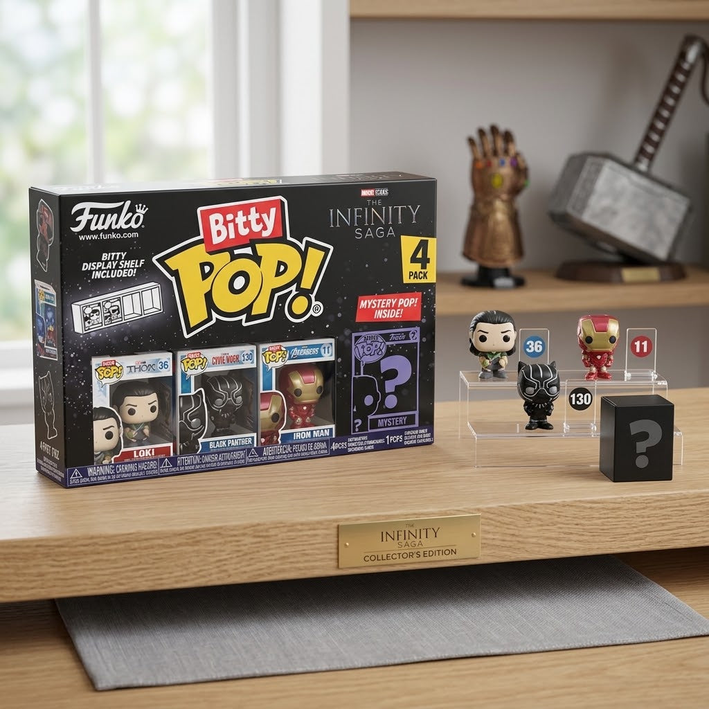 Funko Bitty POP! Marvel - The Infinity Saga - Pack Collector 4 Figurines Micro-Vinyle