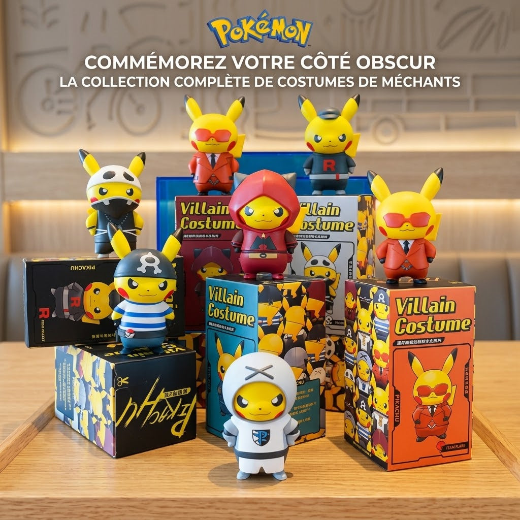 Figurines Pikachu "Villain Costume Collection" Série Spéciale Commémorative : Pikachu Costumé en Organisations Criminelles