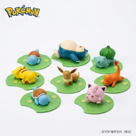 Mini Figurines Pokémon - Collection "Grass Napping" Set de figurines de collection sous licence officielle - Édition Gazon & Relaxation